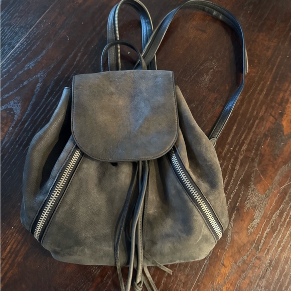 Rebecca Minkoff Black Minimalist Canvas Backpack with Drawstring Closure main image 10